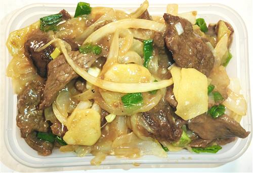 49________beef with ginger & spring onions